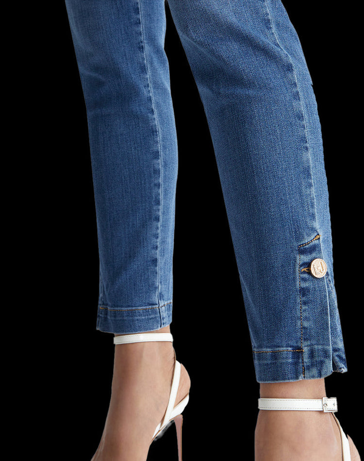 Women's Denim Chino Jeans - Blue Denim