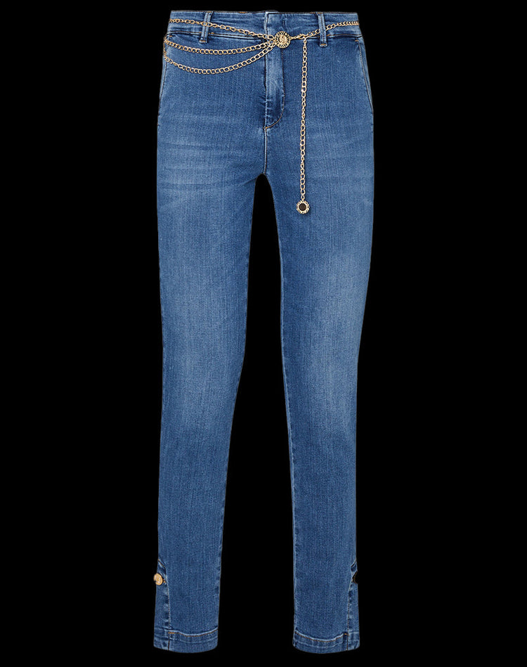 Women's Denim Chino Jeans - Blue Denim