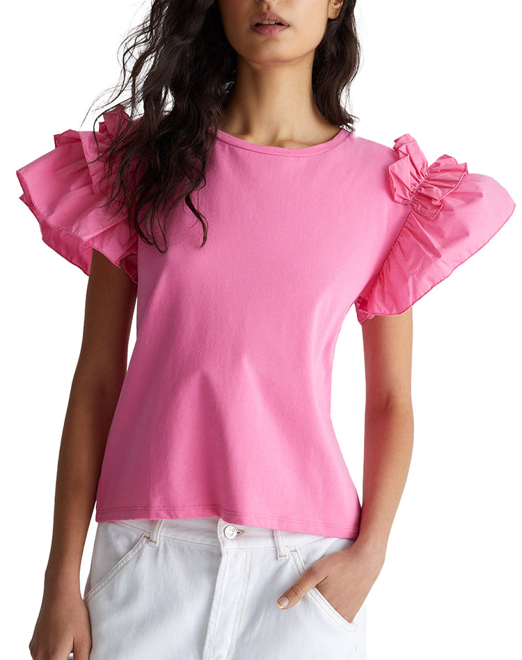 Women's t-shirt with ruffles - Orchidea