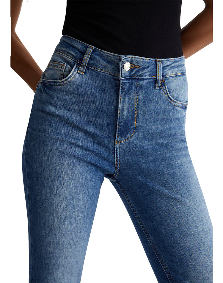 JEAN FLARE TAILLE HAUTE - DENIM BLEU FONCÉ