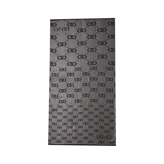 Foulard Donna grigio con logo all over