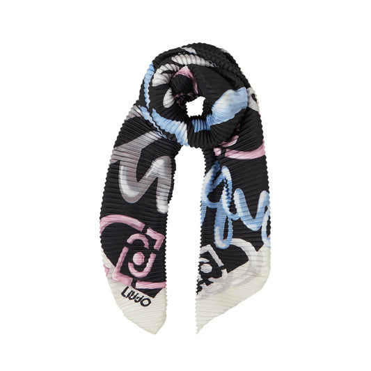 Foulard Donna plissé Nero