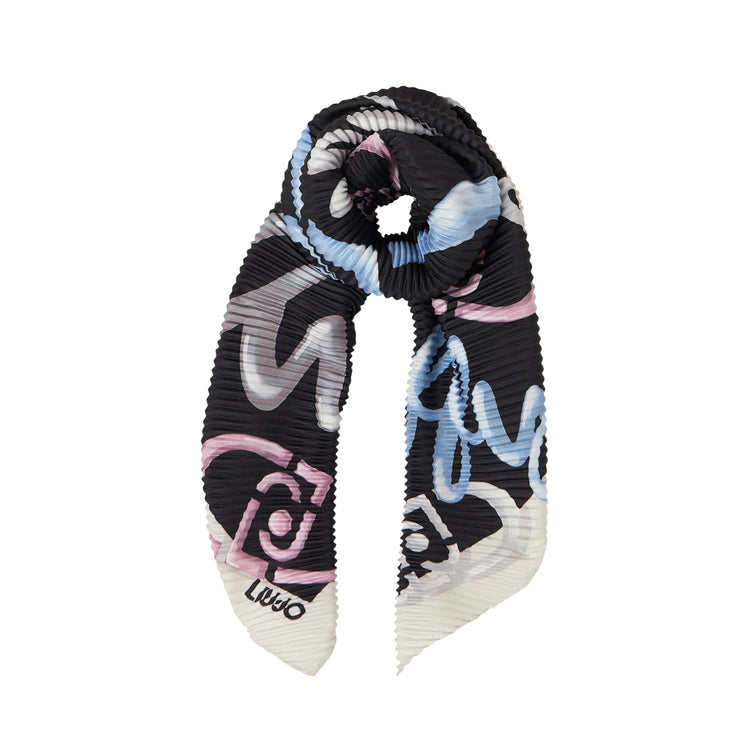 Foulard Donna plissé Nero