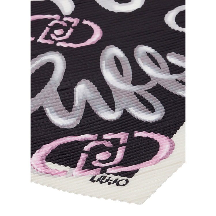 Foulard Donna plissé Nero dettaglio
