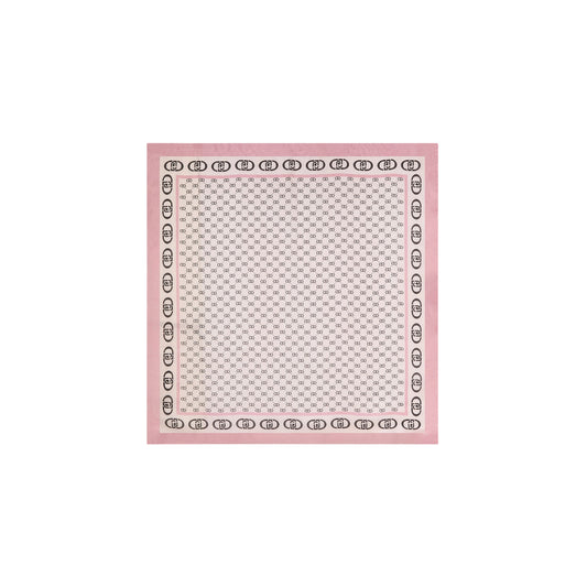 Foulard Donna rosa con logo monogram