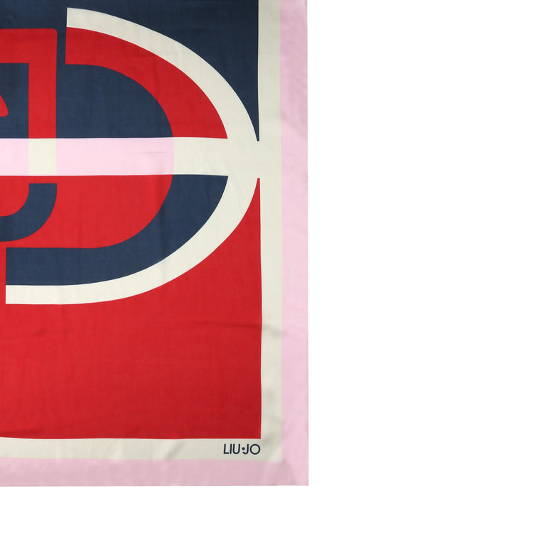 Foulard Donna maxi logo color block dettaglio