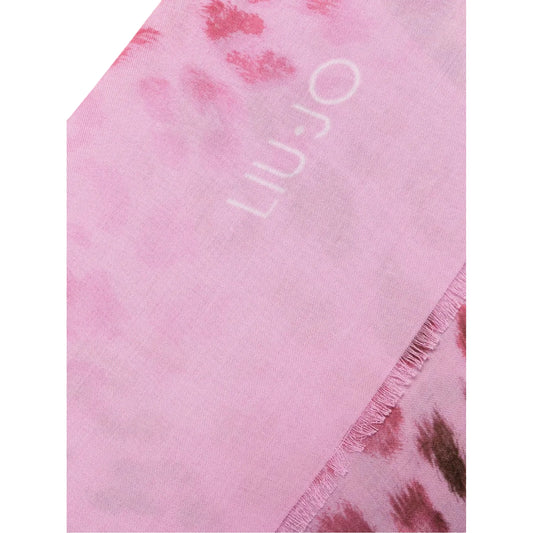 Stola Donna animalier Rosa dettaglio logo