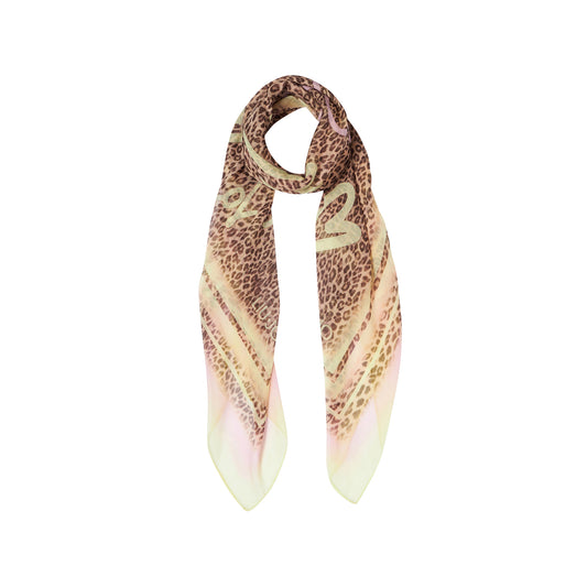 Foulard Donna con stampa animalier Giallo
