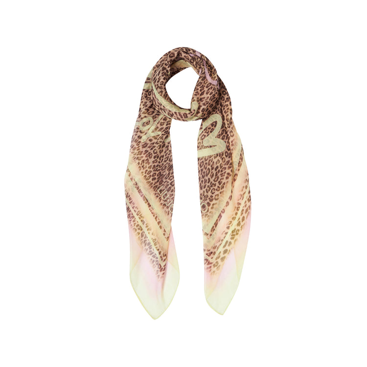 Foulard Donna con stampa animalier Giallo