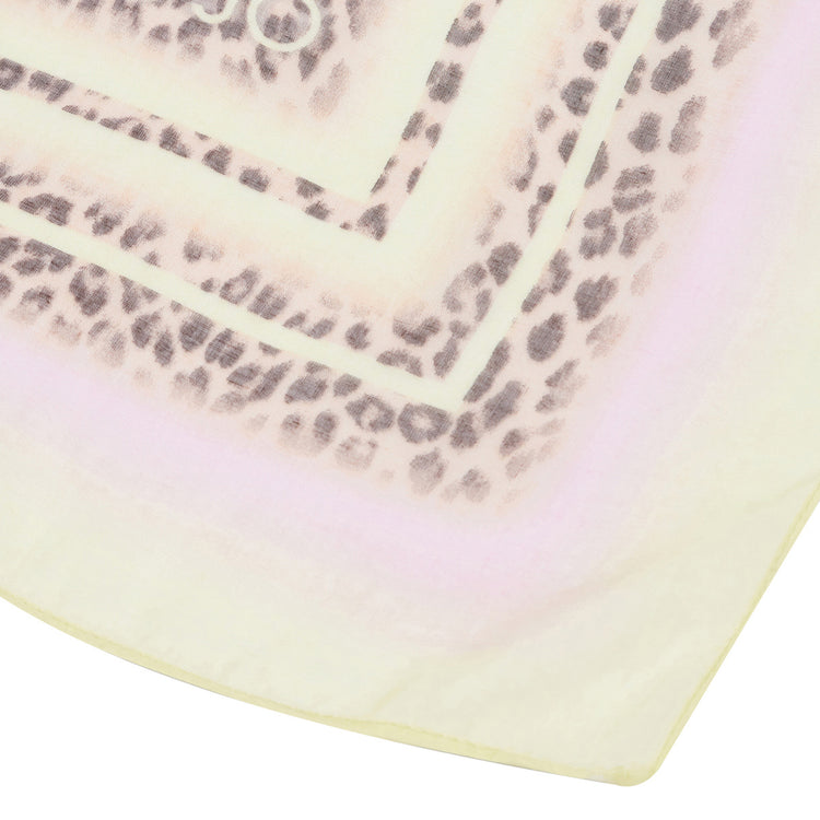 Foulard Donna con stampa animalier Giallo dettaglio