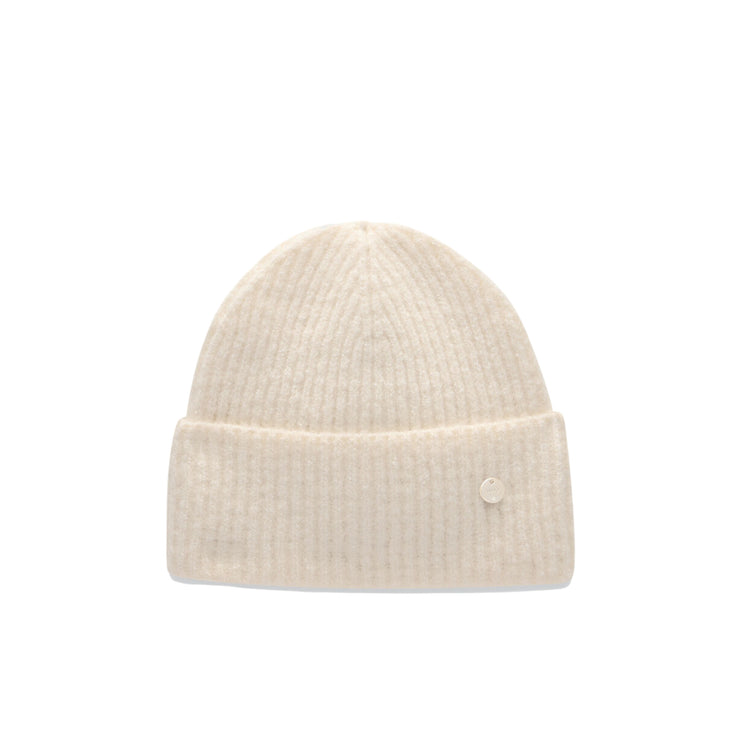 Berretto Donna beanie in maglia Bianco