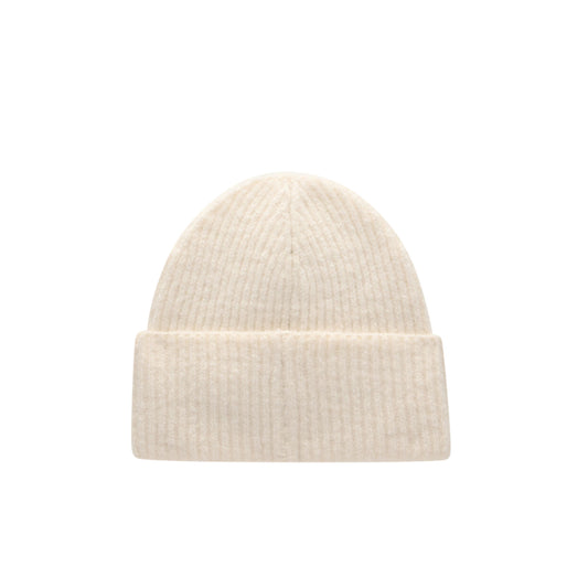 Berretto Donna beanie in maglia Bianco retro