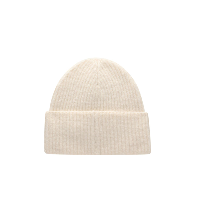 Berretto Donna beanie in maglia Bianco retro