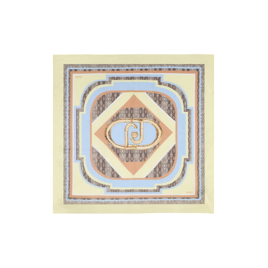 Foulard Donna in giallo con motivo pitonato