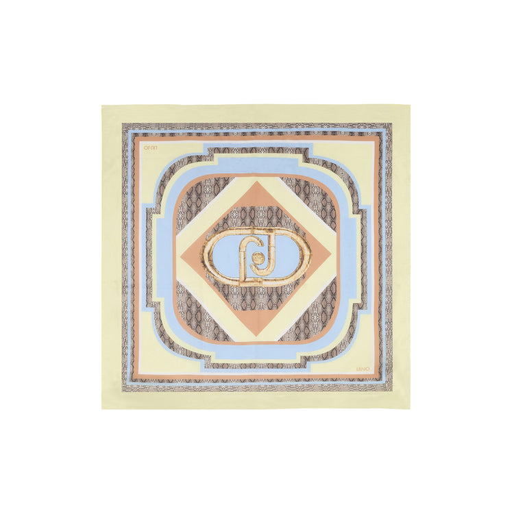 Foulard Donna in giallo con motivo pitonato