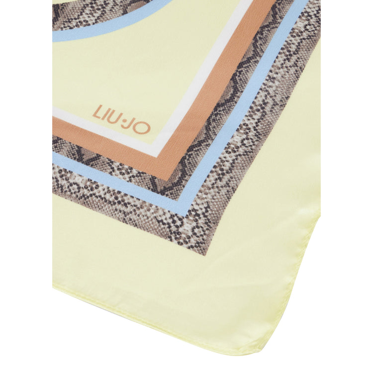 Foulard Donna in giallo con motivo pitonato dettaglio