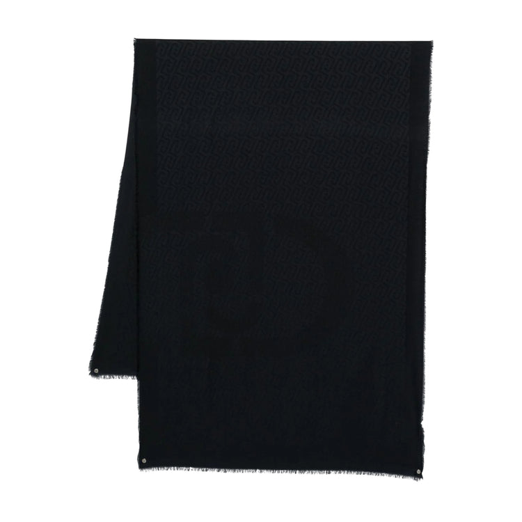 Foulard nero con monogram Liu Jo