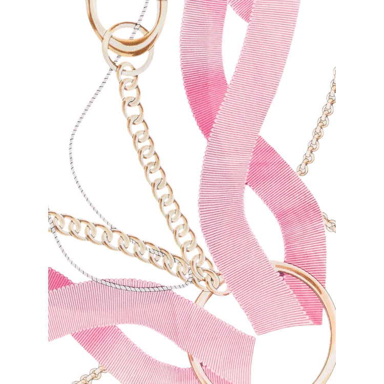 Foulard con stampe sulle tonalità del rosa