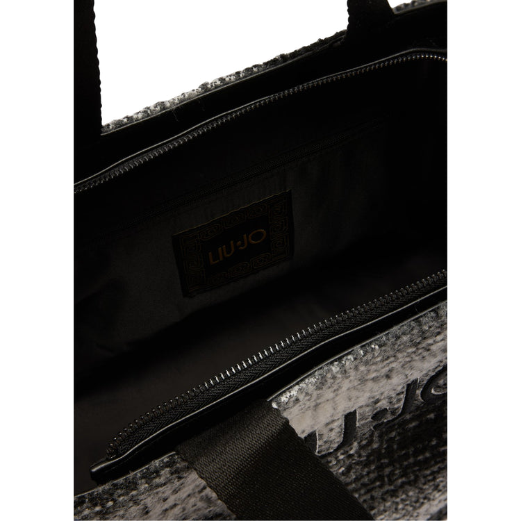 Borsa Shopping da donna grande motivo check interno