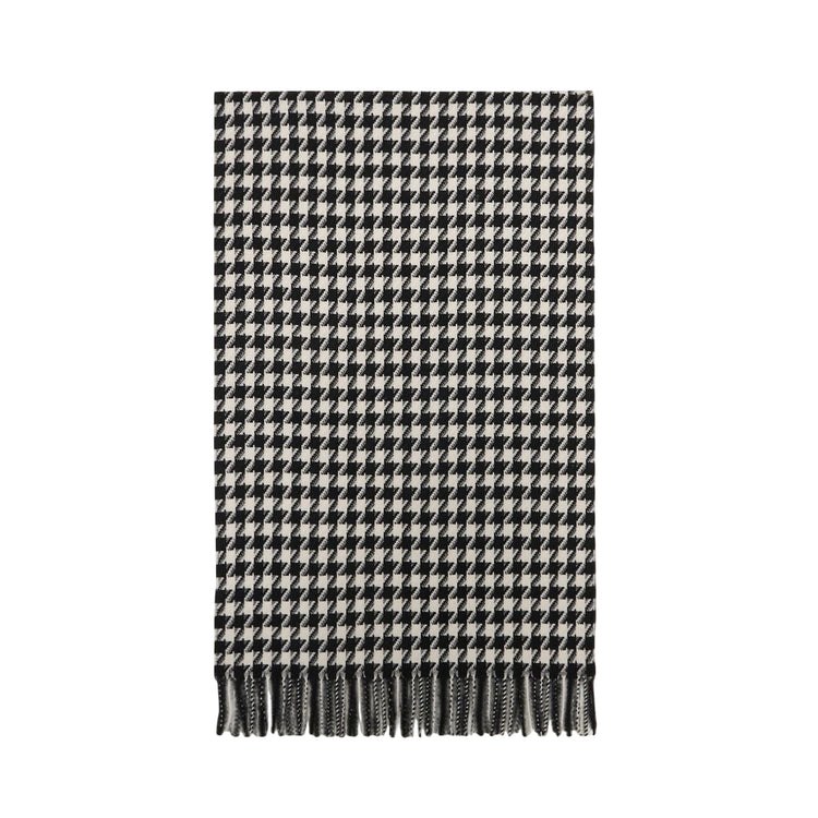 Stola jacquard Donna in vichy Nero