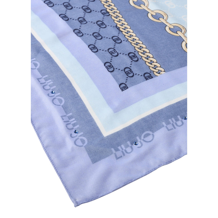 Foulard Donna Better Celeste dettaglio angolo