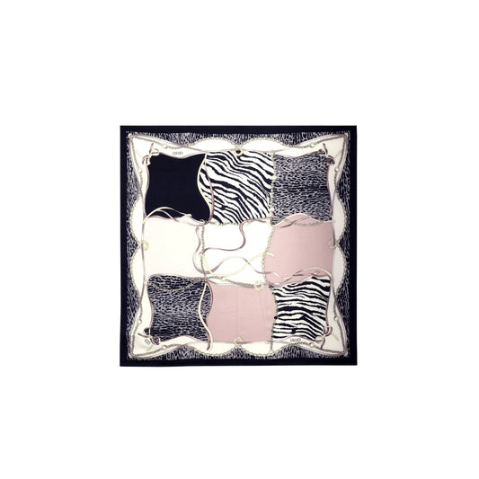 Foulard Donna quadrato con un mix di stampe all over