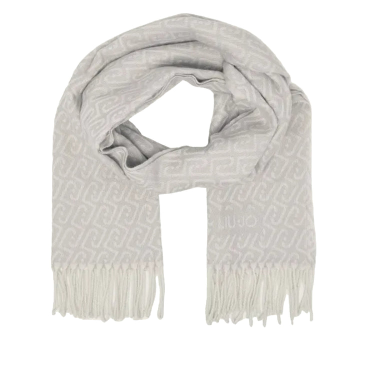 Stola Donna con logo monogram grigio chiaro