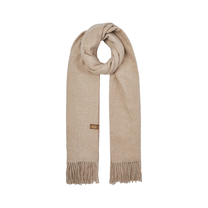 Stola Donna con logo monogram sur ton Beige