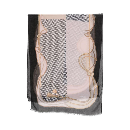 Foulard Donna stampato Nero
