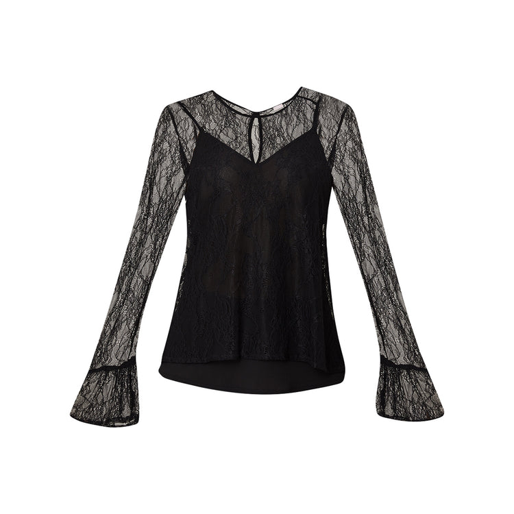 Blusa in pizzo nero Liu Jo