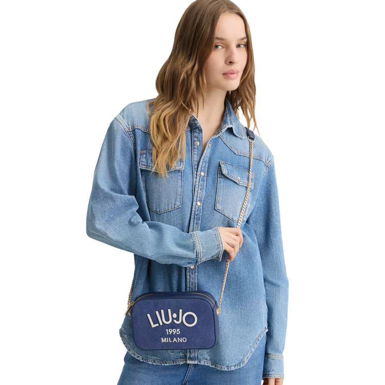 Borsa a tracolla piccola da Donna in Denim modella