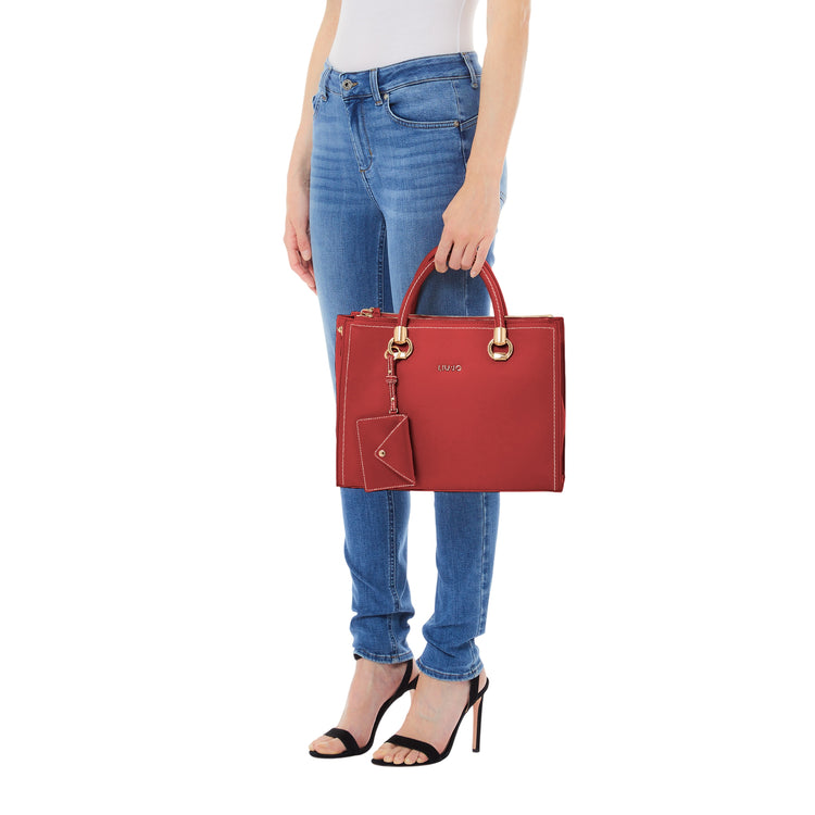 Borsa a mano Donna in tinta unita rosso