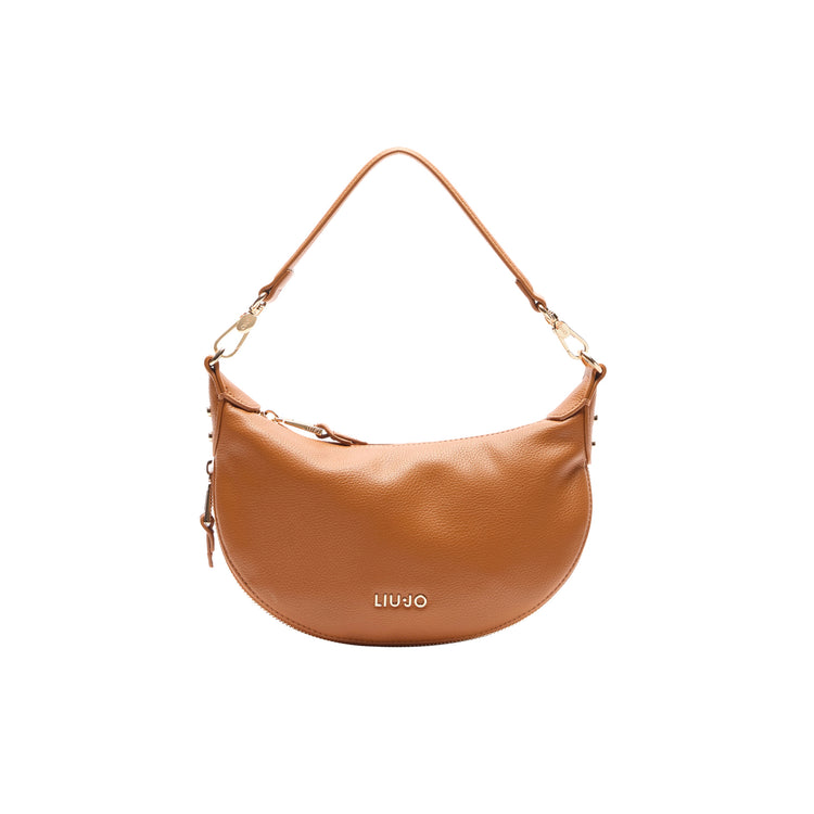 Borsa a spalla Donna a mezza luna marrone frontale