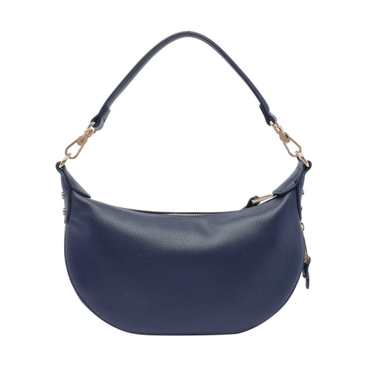 Borsa a spalla Donna a mezza luna blu retro