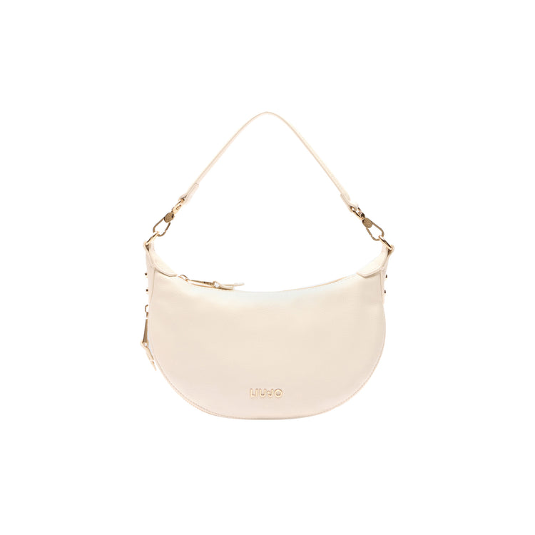 Borsa a spalla Donna a mezza luna bianca