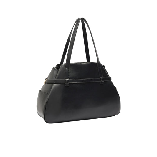Borsa Tote grande Nera da donna con charm retro
