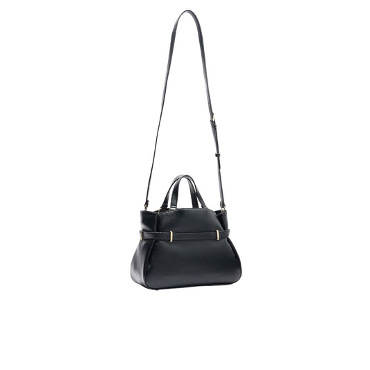 Borsa media Nera da Donna con moschettone davanti retro