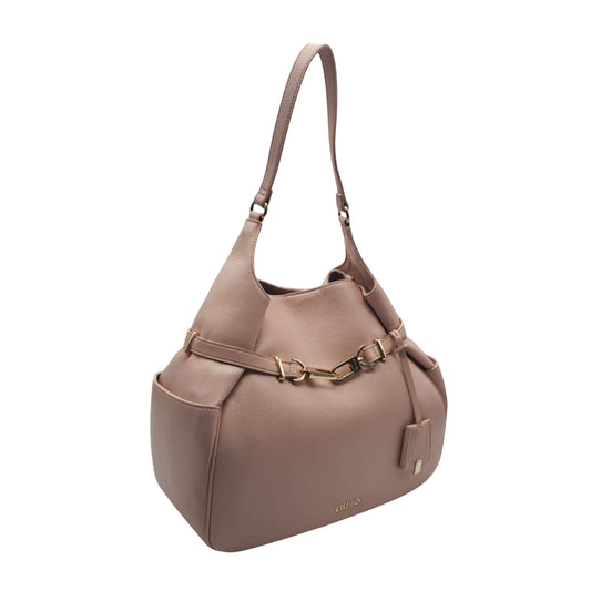 Borsa a spalla hobo media beige
