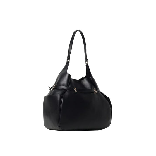 Borsa a spalla hobo media nero retro