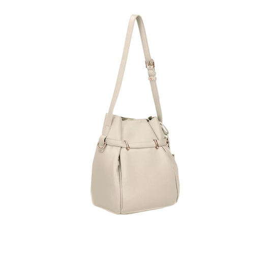 Borsa Donna modello a secchiello piccola Bianco retro