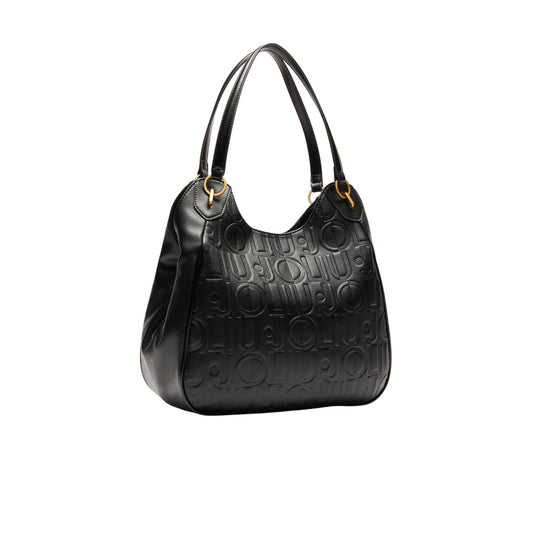 Borsa grande nera da donna con catena gioiello retro