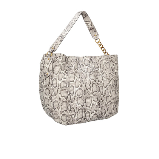Borsa Donna con manico realizzato in catena e tessuto
