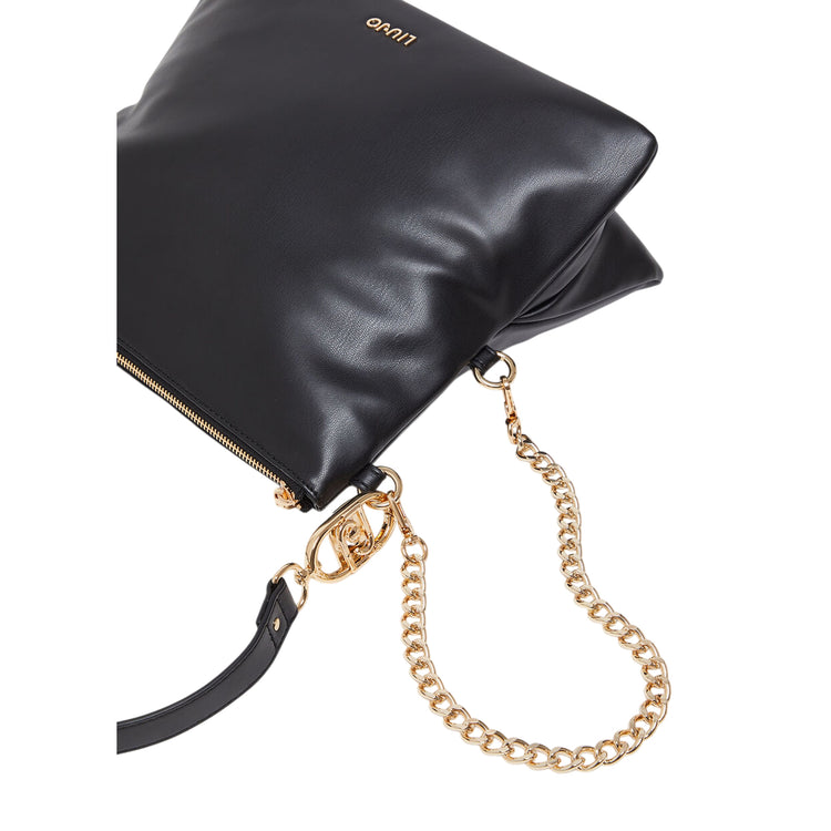 Borsa Hobo Piccola a spalla Nera dettaglio catena