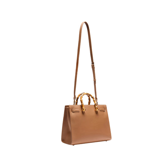 Borsa a mano Donna con manici effetto bambù retro