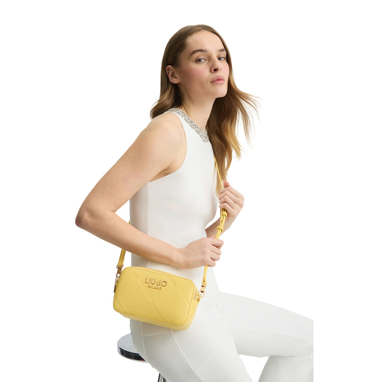 Borsa a tracolla mini Donna Giallo modella