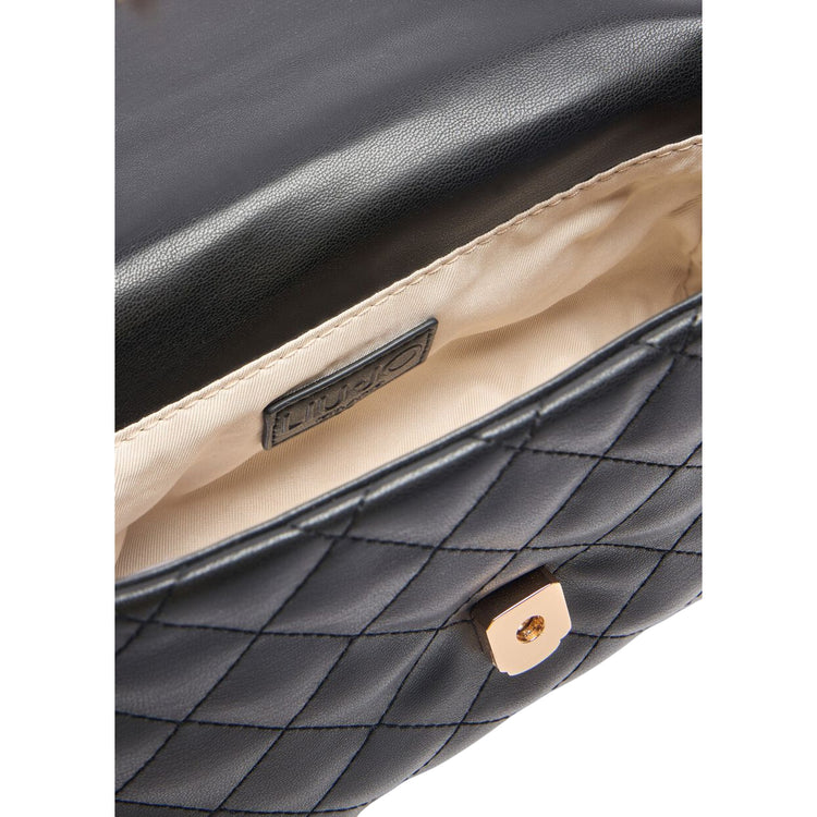 Borsa a tracolla da donna matelassé nero interno
