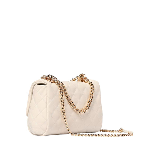 Borsa a tracolla da donna matelassé bianco retro