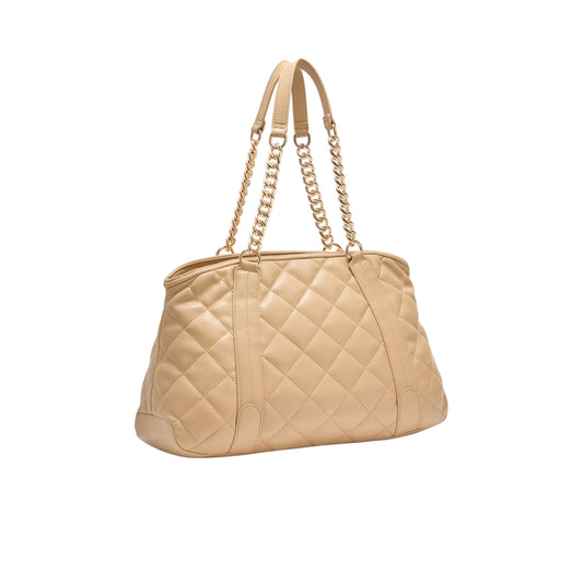 Borsa Donna con trapuntatura matelassé beige