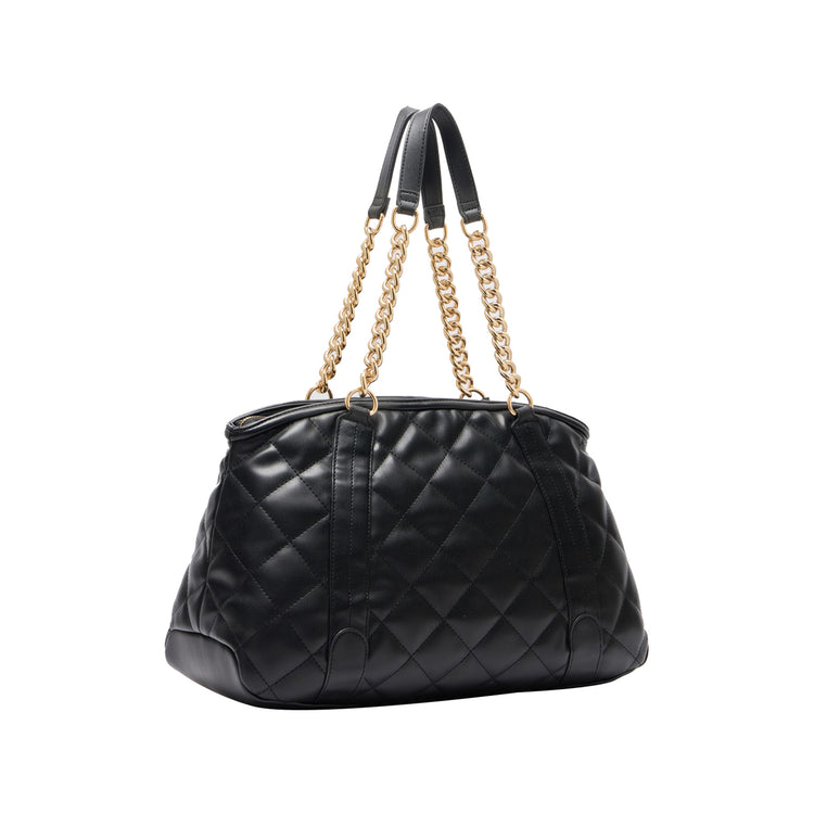 Borsa Donna a mano nera trapuntata retro