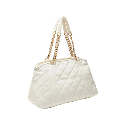 Borsa Donna a mano con trapuntatura matelassé bianca
